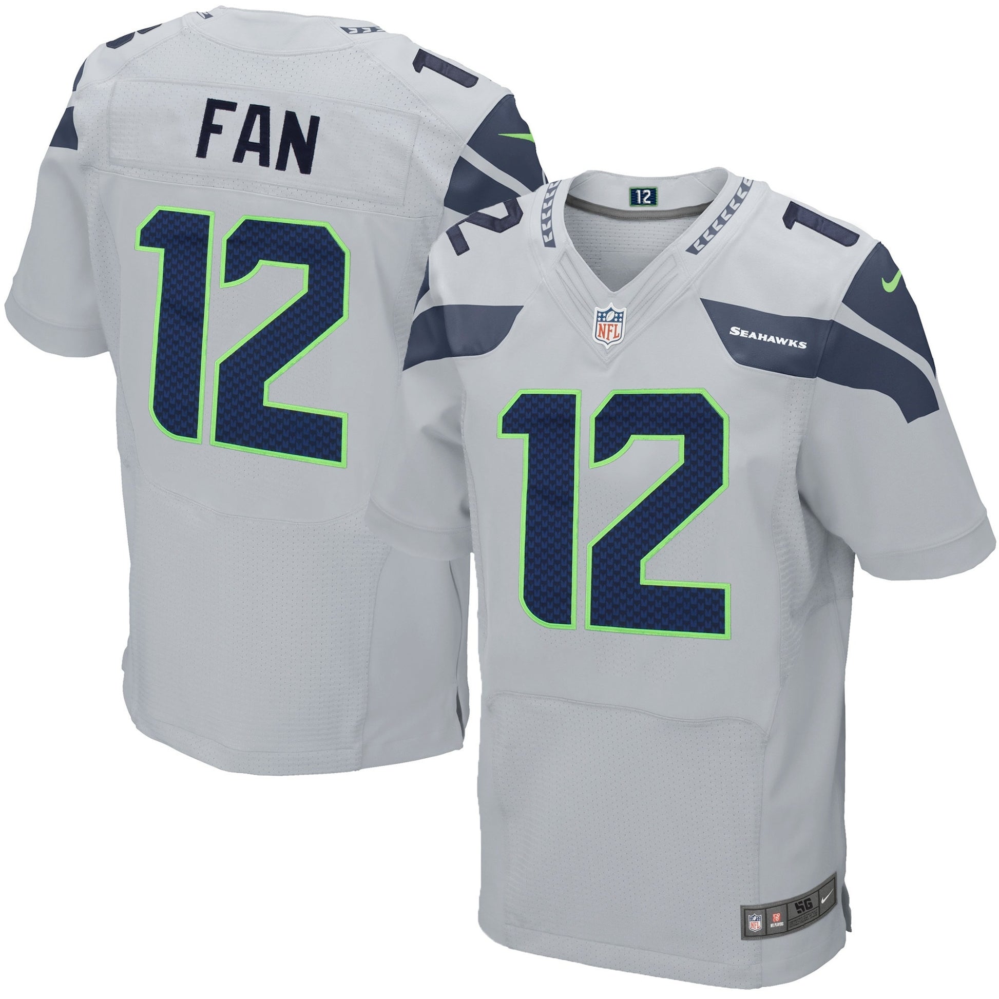 12s Seattle Seahawks Elite Jersey - Gray