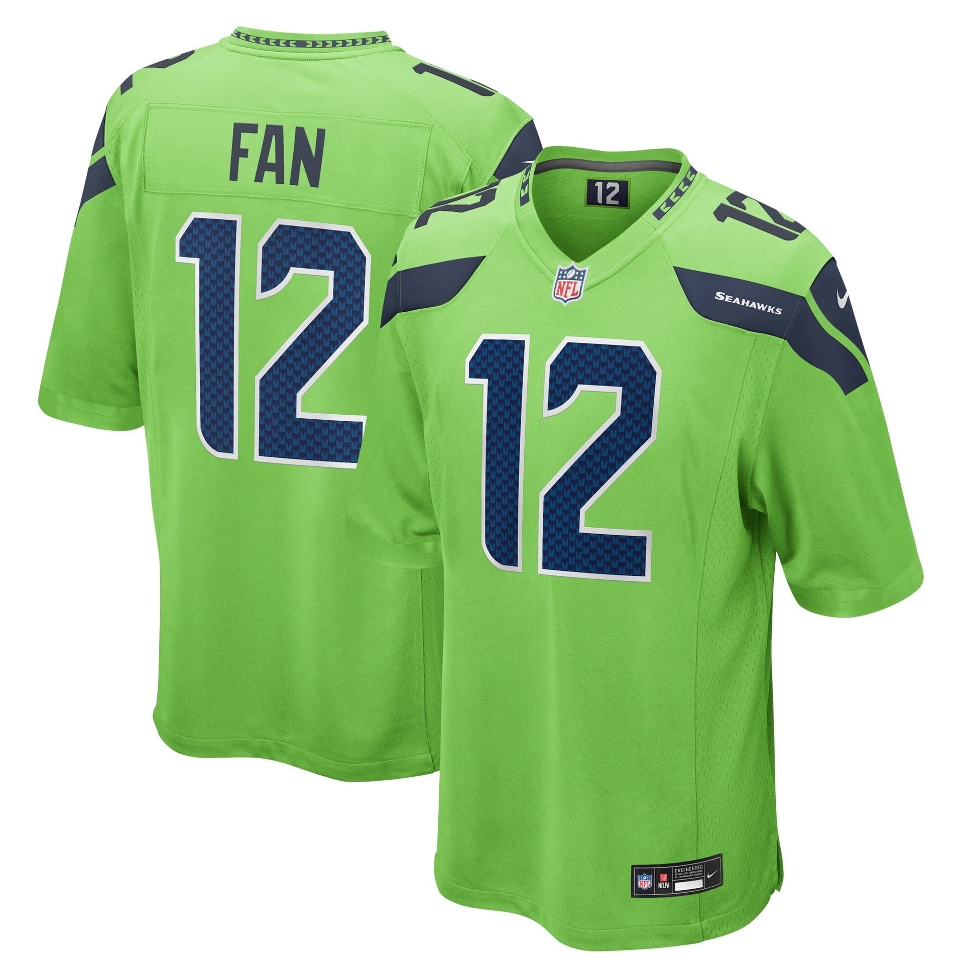 12s Seattle Seahawks Jersey - Neon Green