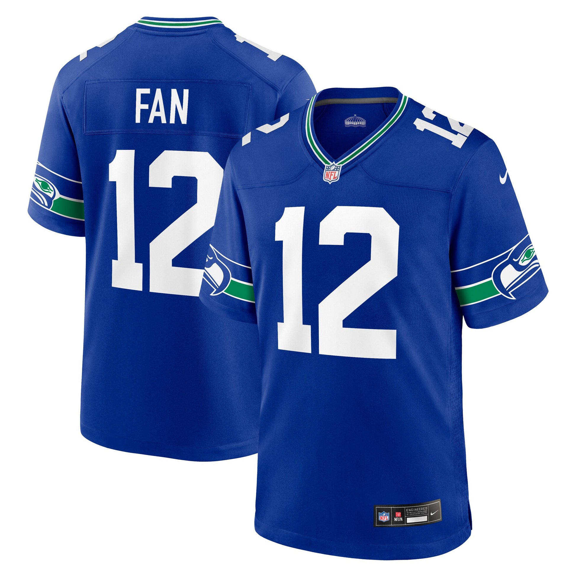 12s Seattle Seahawks Throwback Player Jersey - Royal