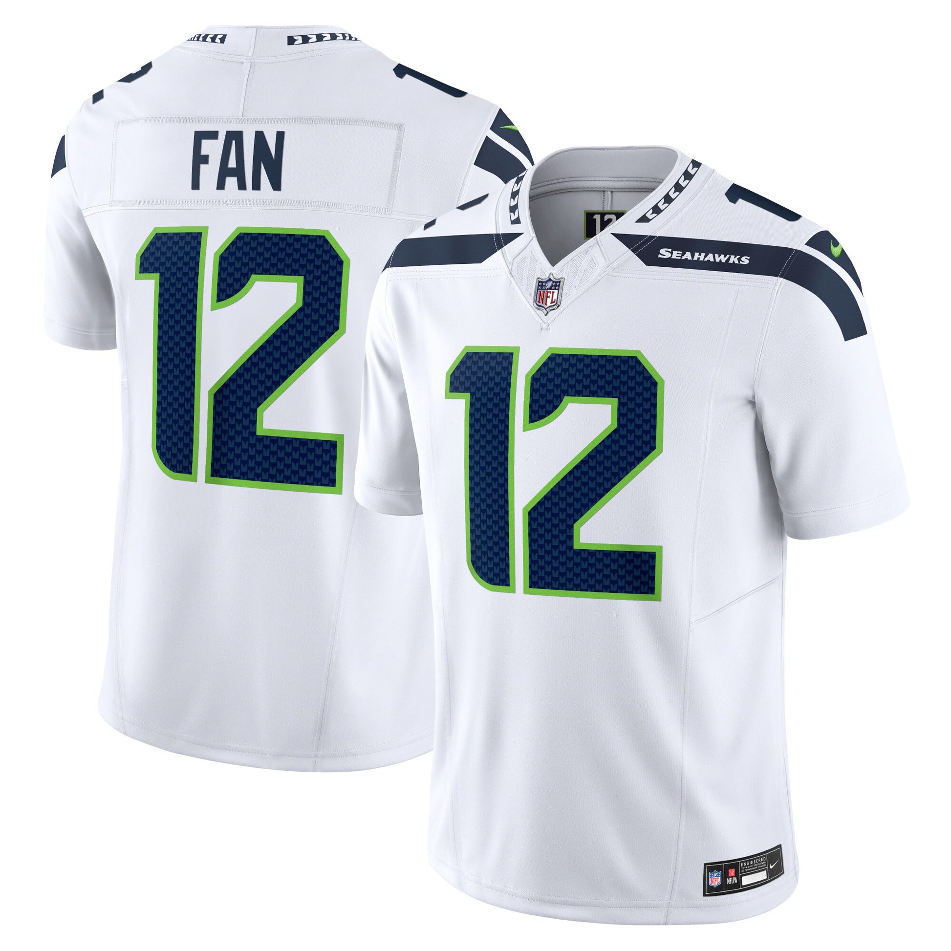 12s Seattle Seahawks Vapor F.u.s.e. Limited Jersey - White