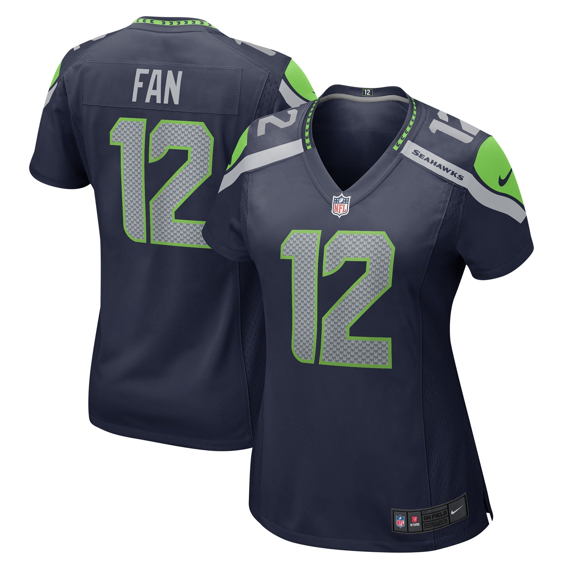 12s Seattle Seahawks Women's Player Jersey - Navy