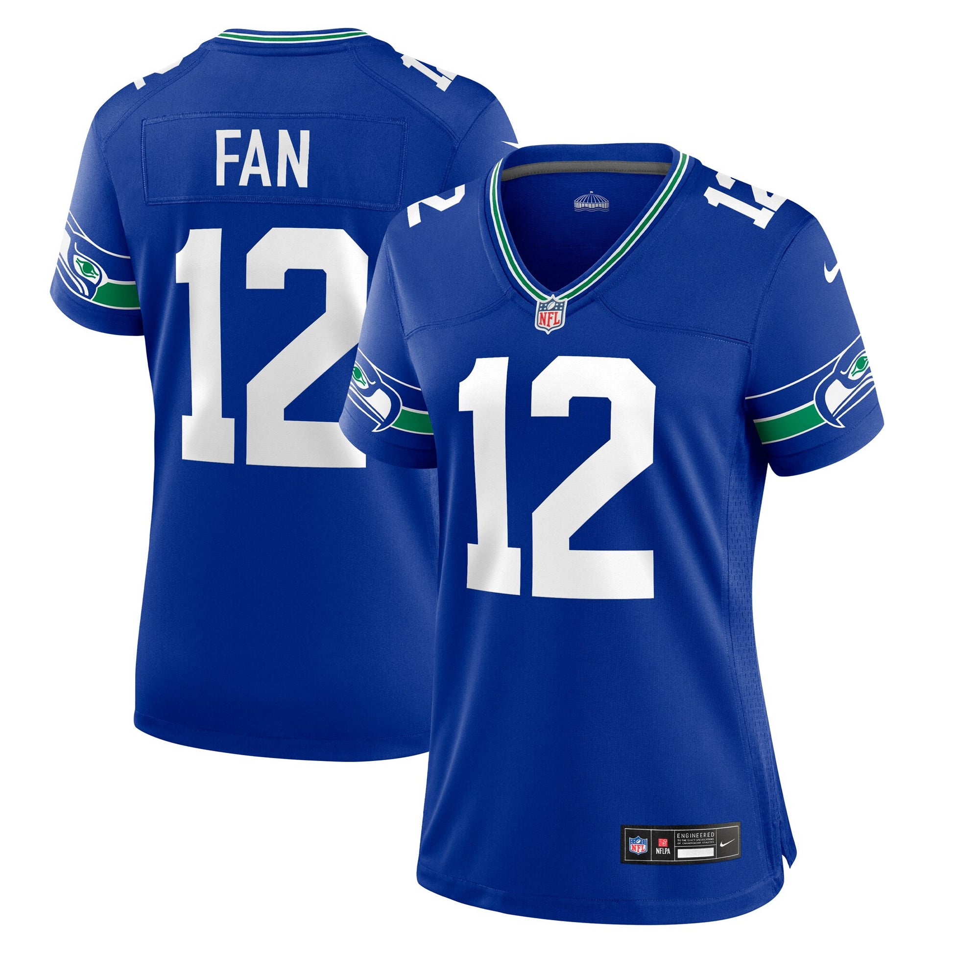 12s Seattle Seahawks Women's Player Jersey - Royal