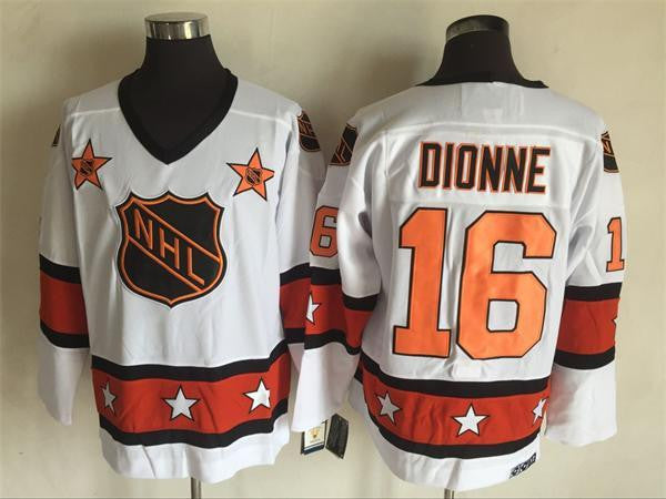 1980 All Star 16 Marcel Dionne White CCM Hockey Jersey