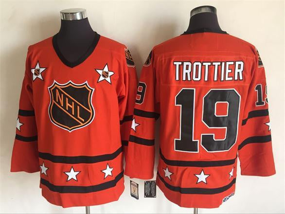 1980 All Star 19 Bryan Trottier Orange CCM Hockey Jersey