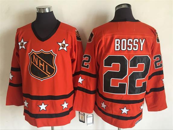 1980 All Star 22 Mike Bossy Orange CCM Hockey Jersey