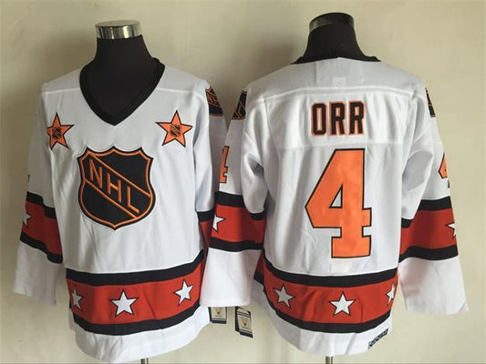 1980 All Star 4 Bobby Orr White CCM Hockey Jersey