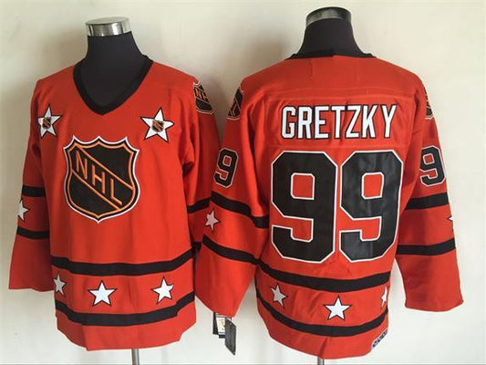 1980 All Star 99 Wayne Gretzky Orange CCM Hockey Jersey