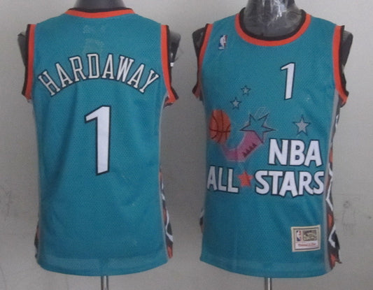 1996 All Star 1 Hardaway Teal Basketball Jerseys