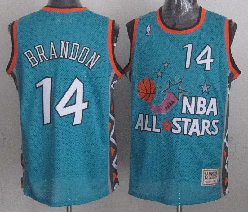 1996 All Star 14 Brandon Teal Basketball Jerseys