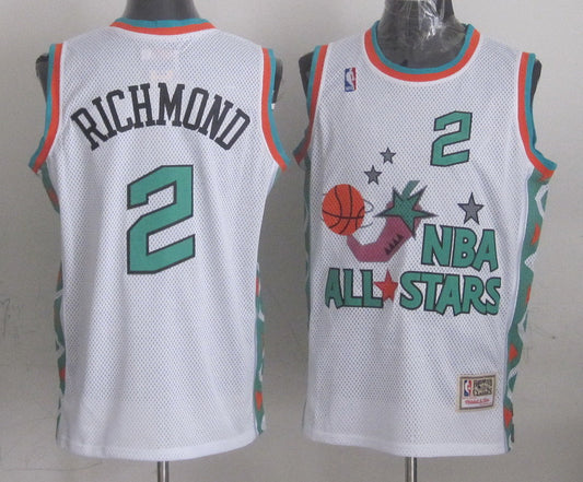 1996 All Star 2 Richmond White Basketball Jerseys