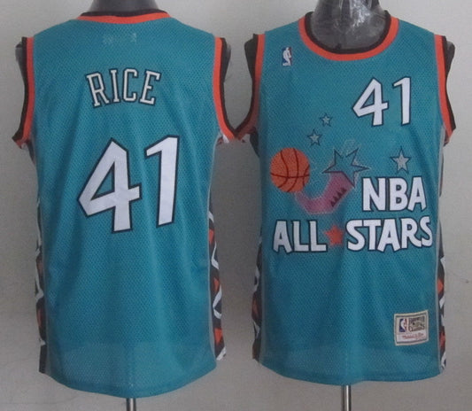 1996 All Star 41 Rice Teal Basketball Jerseys