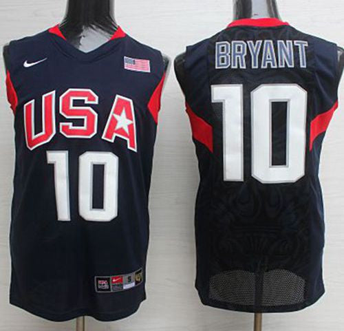 2008 Team USA #10 Kobe Bryant Dark Blue Stitched Basketball Jersey