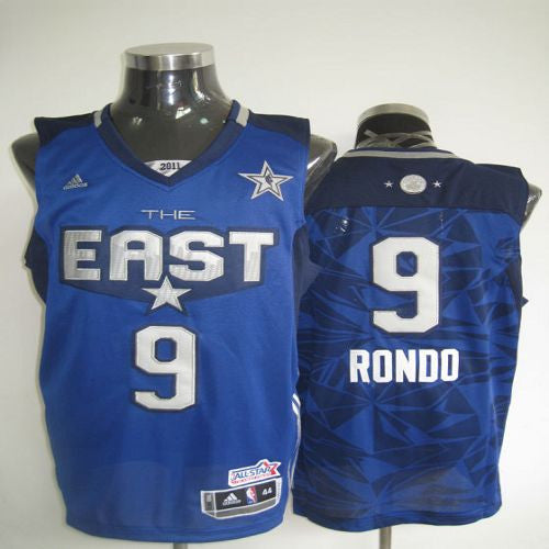 2011 All Star Celtics #9 Rajon Rondo Blue Stitched Basketball Jersey