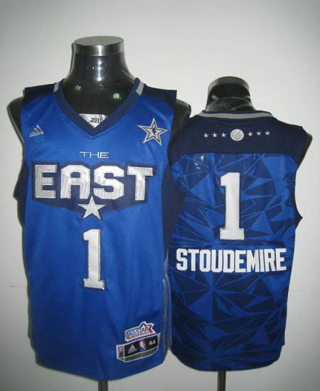 2011 All Star Knicks #1 Amar'e Stoudemire Blue Stitched Basketball Jersey