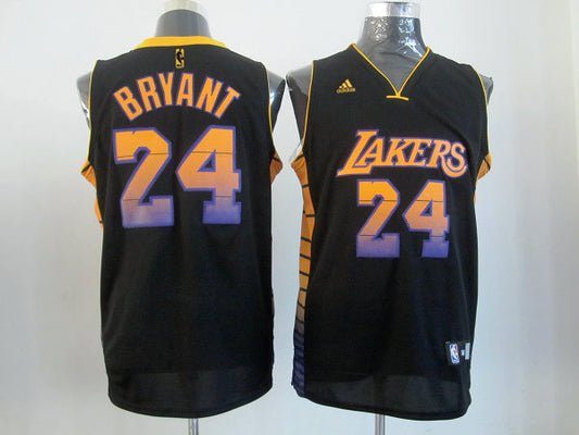 2012 Los Angeles Lakers BRYANT 24 Black Basketball Jerseys