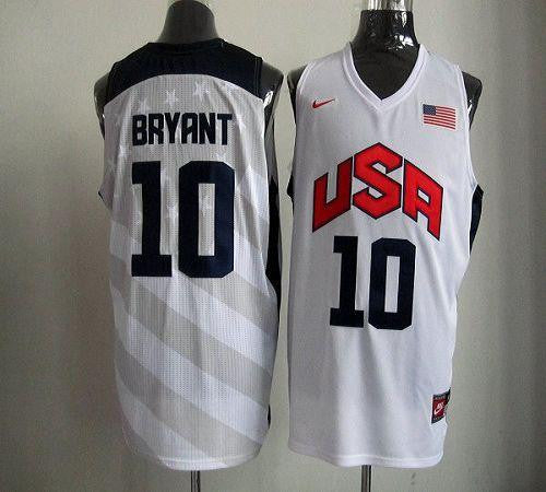 2012 Olympics Team USA #10 Kobe Bryant White Stitched Basketball Jersey