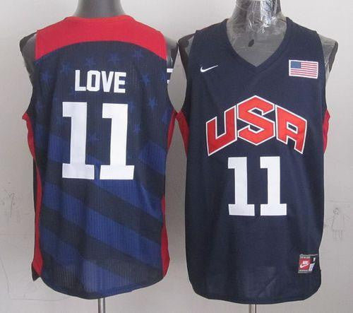 2012 Olympics Team USA #11 Kevin Love Dark Blue Stitched Basketball Jersey