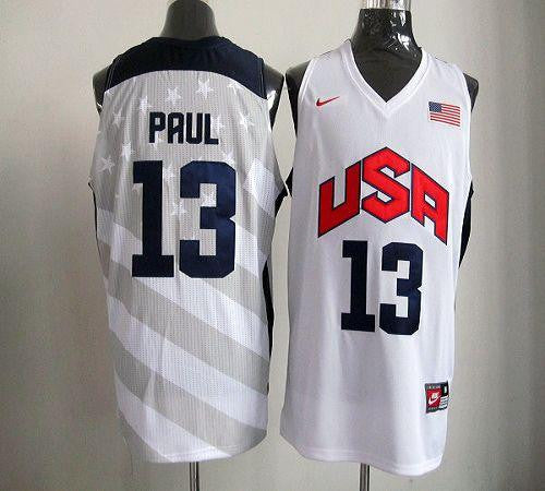 2012 Olympics Team USA #13 Chris Paul White Stitched Basketball Jersey