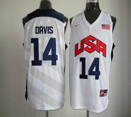 2012 Olympics Team USA #14 Anthony Davis White Stitched Basketball Jersey