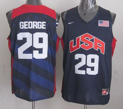 2012 Olympics Team USA #29 Paul George Dark Blue Stitched Basketball Jersey