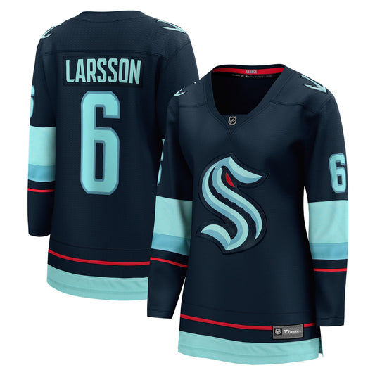 Adam Larsson Branded Women's Home Breakaway Player Hockey Jersey - Deep Sea Blue