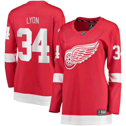 Alex Lyon Detroit Red Wings Branded Women's Home Breakaway Player Hockey Jersey - Red