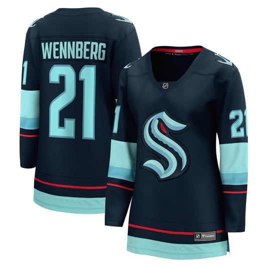 Alexander Wennberg Branded Women's Home Breakaway Player Hockey Jersey - Deep Sea Blue