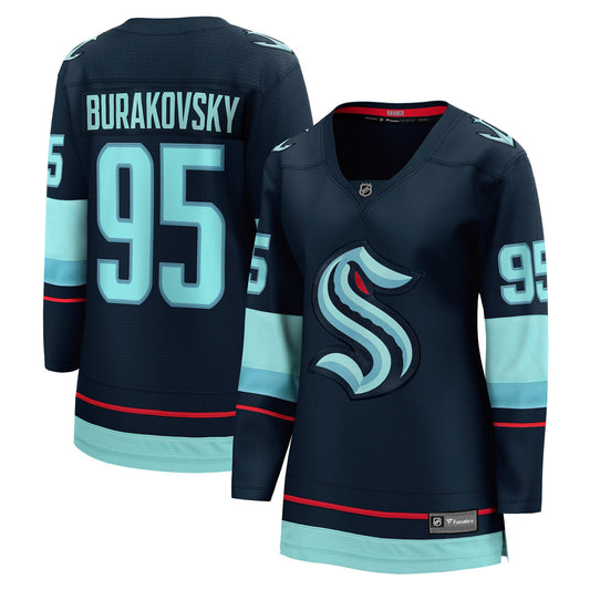 Andre Burakovsky Branded Women's Home Breakaway Player Hockey Jersey - Deep Sea Blue