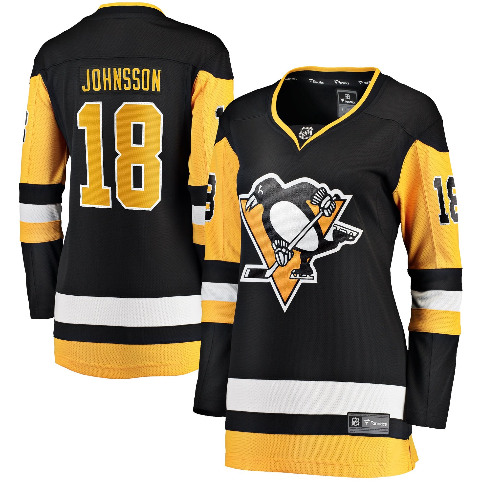 Andreas Johnsson Pittsburgh Penguins Branded Women's Home Breakaway Player Hockey Jersey - Black