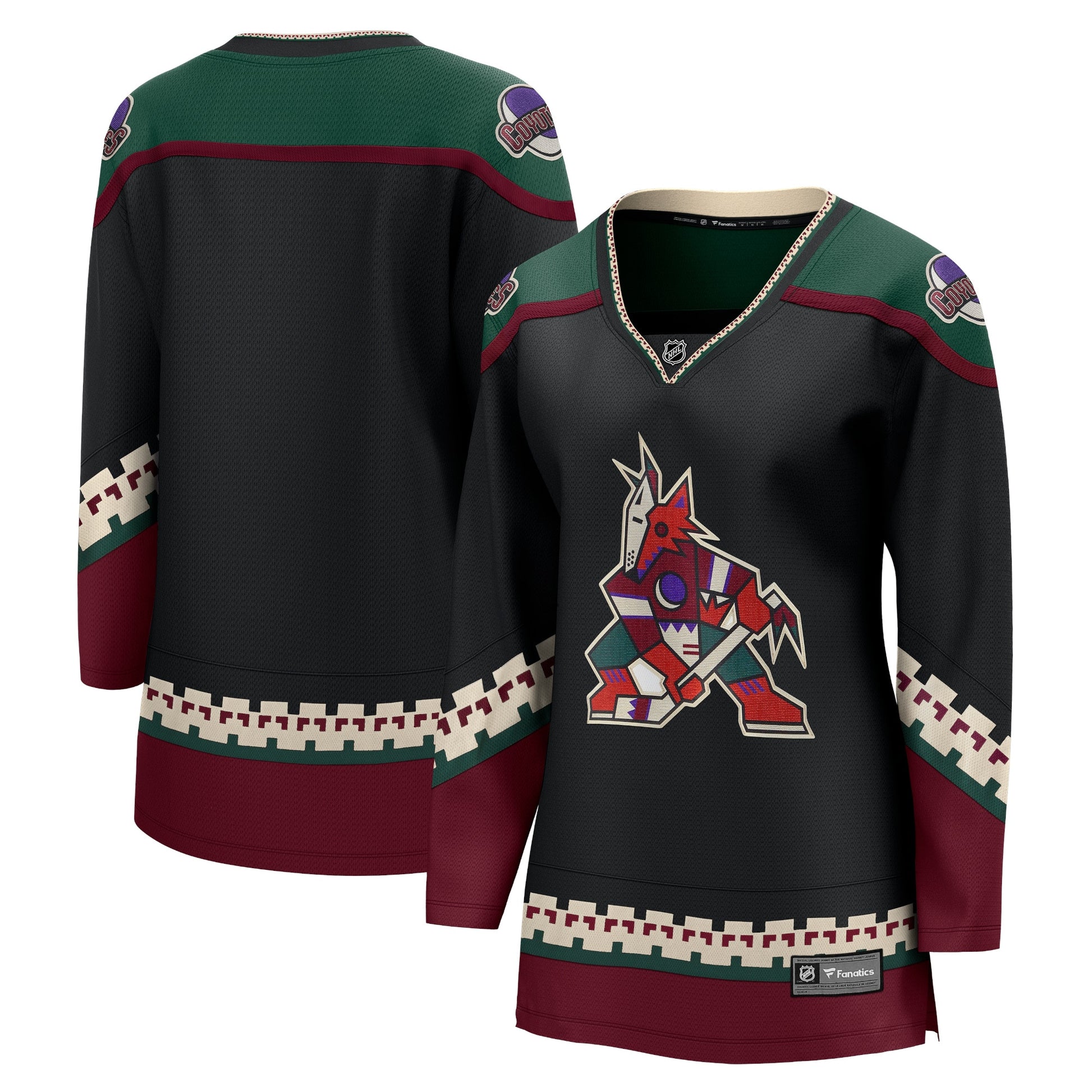 Arizona Coyotes Branded Women's Home Breakaway Hockey Jersey - Black