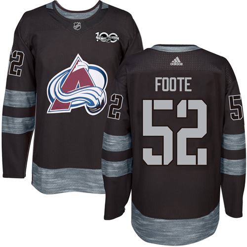 Avalanche #52 Adam Foote Black 1917-2017 100th Anniversary Stitched Hockey Jersey