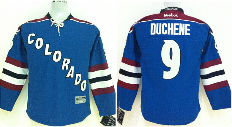 Avalanche 9 Duchene Blue Youth Hockey Jersey