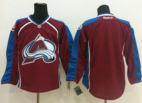 Avalanche Blank Stitched Red Hockey Jersey