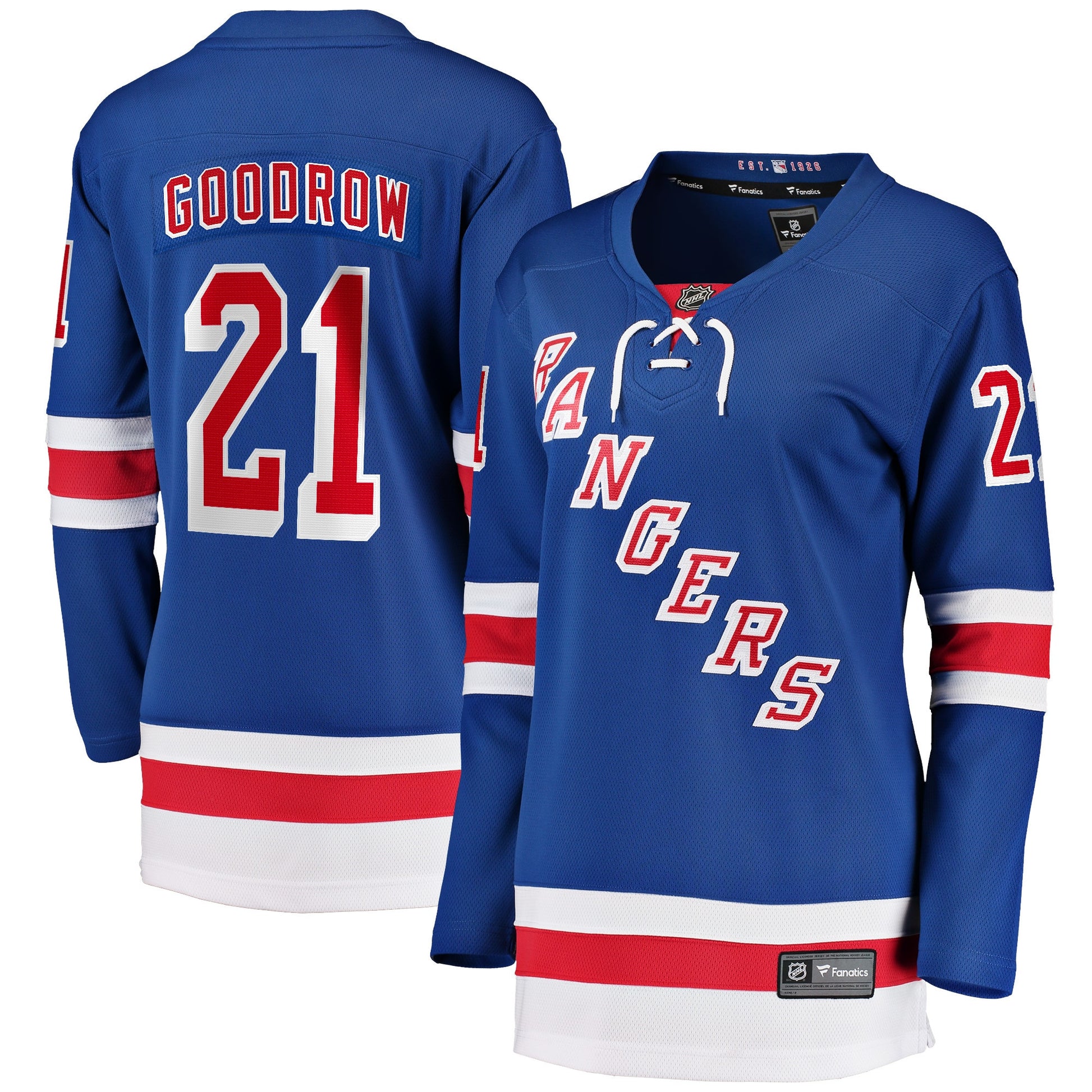 Barclay Goodrow New York Rangers Branded Women's Home Breakaway Player Hockey Jersey - Blue