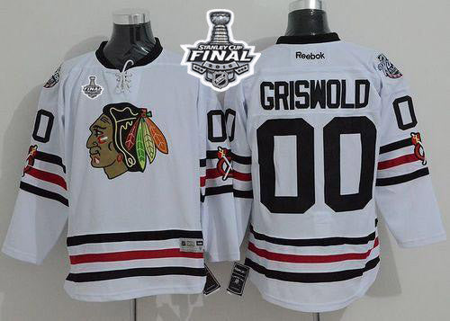 Blackhawks #00 Clark Griswold White 2015 Winter Classic 2015 Stanley Cup Stitched Hockey Jersey