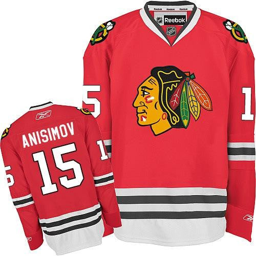 Blackhawks #15 Artem Anisimov Red Stitched Hockey Jersey