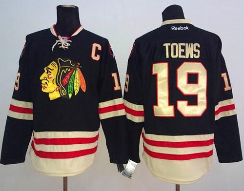 Blackhawks #19 Jonathan Toews Black 2015 Winter Classic Stitched Hockey Jersey