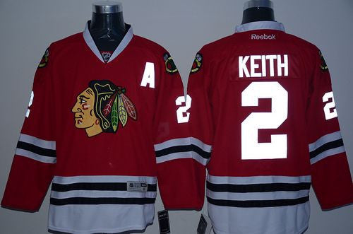 Blackhawks #2 Duncan Keith Red Reflective Version Stitched Hockey Jersey