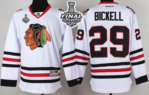 Blackhawks #29 Bryan Bickell White 2015 Stanley Cup Stitched Hockey Jersey