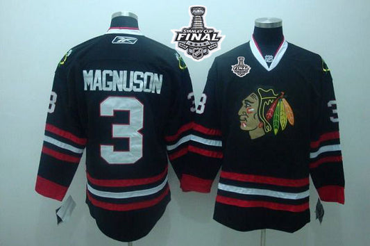 Blackhawks #3 Keith Magnuson Black 2015 Stanley Cup Stitched Hockey Jersey