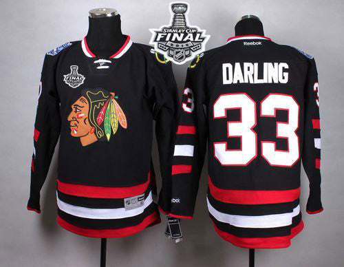 Blackhawks #33 Scott Darling Black 2015 Stanley Cup Stitched Hockey Jersey