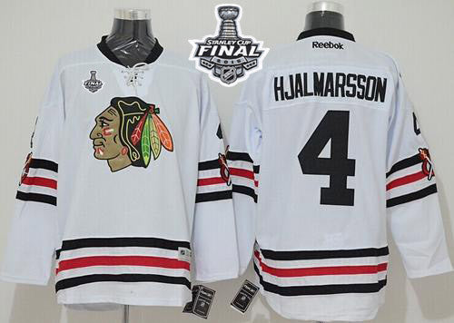 Blackhawks #4 Niklas Hjalmarsson White 2015 Winter Classic 2015 Stanley Cup Stitched Hockey Jersey