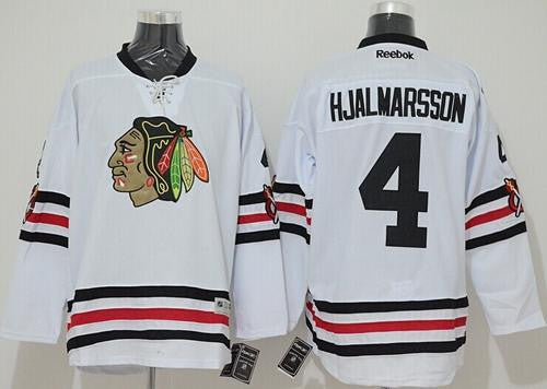 Blackhawks #4 Niklas Hjalmarsson White 2015 Winter Classic Stitched Hockey Jersey