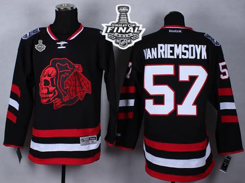 Blackhawks #57 Trevor Van Riemsdyk Black(Red Skull) 2014 Stadium Series 2015 Stanley Cup Stitched Hockey Jersey