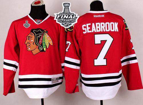 Blackhawks #7 Brent Seabrook Red 2015 Stanley Cup Stitched Hockey Jersey