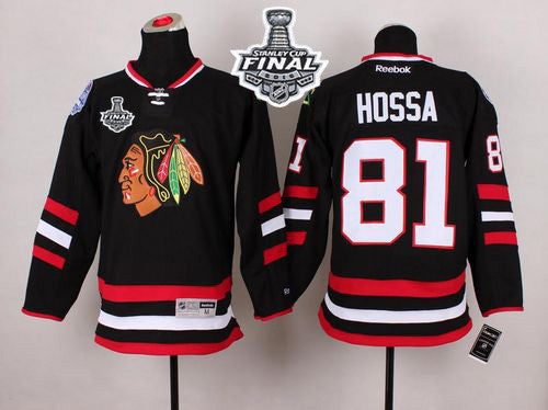 Blackhawks #81 Marian Hossa Black 2014 Stadium Series 2015 Stanley Cup Stitched Hockey Jersey