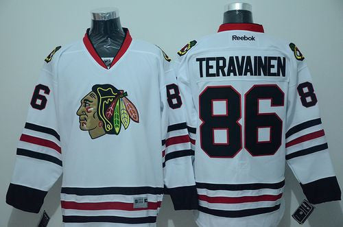 Blackhawks #86 Teuvo Teravainen White Stitched Hockey Jersey