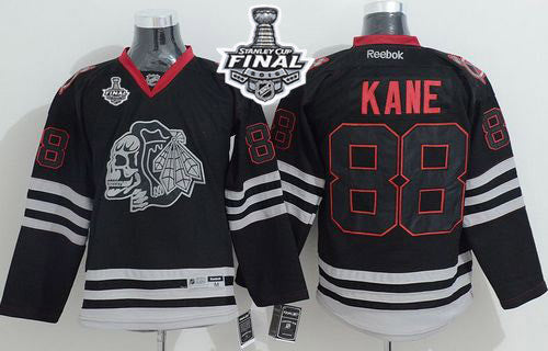 Blackhawks #88 Patrick Kane Black Ice 2015 Stanley Cup Stitched Hockey Jersey