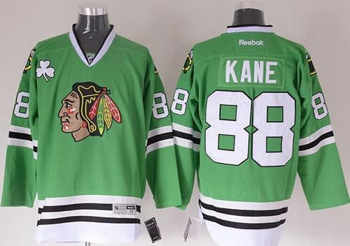 Blackhawks #88 Patrick Kane Green Stitched Hockey Jersey