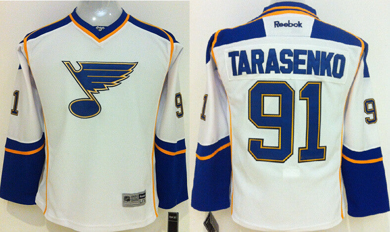 Blues 91 Vladimir Tarasenko White Youth Reebok Hockey Jersey